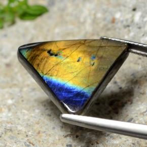 9.73캐럿 천연 멀티컬러 스펙트롤라이트, 트릴리언, 17×20.5 mm, 불투명체