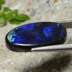 4.55캐럿 천연 멀티컬러 스펙트롤라이트, 타원형 컷, 16.7×9.5 mm, 불투명체