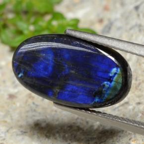 4.55캐럿 천연 멀티컬러 스펙트롤라이트, 타원형 컷, 16.7×9.5 mm, 불투명체