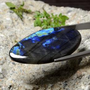 22.43캐럿 천연 멀티컬러 스펙트롤라이트, 멋진 모양, 36.9×19.9 mm, 불투명체