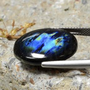 10.68캐럿 천연 다색 스펙트롤라이트, 타원형 컷, 불투명체