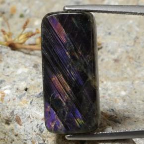 8.96캐럿 천연 멀티컬러 스펙트롤라이트, 쿠션 컷, 22.4×10.2 mm, 불투명체