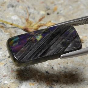 8.96캐럿 천연 멀티컬러 스펙트롤라이트, 쿠션 컷, 22.4×10.2 mm, 불투명체
