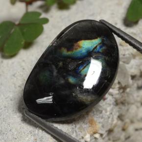 6.55캐럿 천연 멀티컬러 스펙트롤라이트, 멋진 모양, 19×12.5 mm, 불투명체