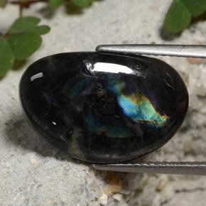 6.55캐럿 천연 멀티컬러 스펙트롤라이트, 멋진 모양, 19×12.5 mm, 불투명체