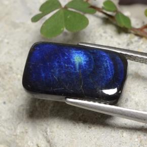 4.98캐럿 천연 다색 스펙트롤라이트, 쿠션 컷, 불투명체