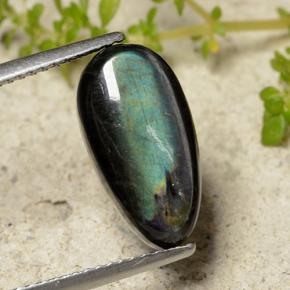 4.09캐럿 천연 멀티컬러 스펙트롤라이트, 배 모양, 14.8×7.7 mm, 불투명체