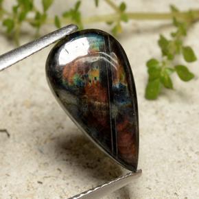 2.41캐럿 천연 다색 스펙트롤라이트, 배 모양, 불투명체