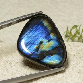 10.60캐럿 천연 멀티컬러 스펙트롤라이트, 트릴리언, 22.5×17.1 mm, 불투명체