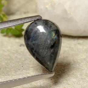 1.52캐럿 천연 다색 스펙트롤라이트, 배 모양, 불투명체