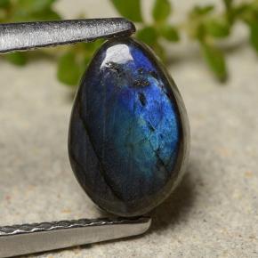 0.81캐럿 천연 멀티컬러 스펙트롤라이트, 배 모양, 8.1×5.4 mm, 불투명체