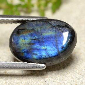 2.95캐럿 천연 다색 스펙트롤라이트, 타원형 컷, 불투명체