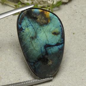 12.88캐럿 천연 멀티컬러 스펙트롤라이트, 멋진 모양, 27.3×17.5 mm, 불투명체