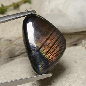 5.66캐럿 천연 멀티컬러 스펙트롤라이트, 멋진 모양, 17.2×11.4 mm, 불투명체