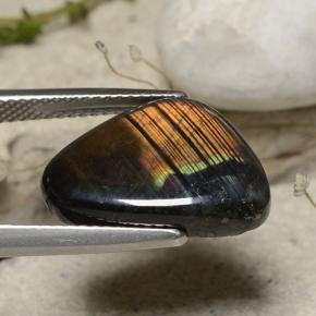 5.66캐럿 천연 멀티컬러 스펙트롤라이트, 멋진 모양, 17.2×11.4 mm, 불투명체