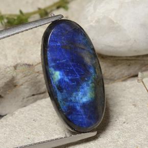 5.96캐럿 천연 다색 스펙트롤라이트, 타원형 컷, 불투명체