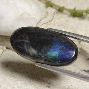 5.96캐럿 천연 다색 스펙트롤라이트, 타원형 컷, 불투명체