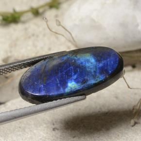 5.96캐럿 천연 다색 스펙트롤라이트, 타원형 컷, 불투명체