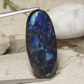 9.29캐럿 천연 멀티컬러 스펙트롤라이트, 타원형 컷, 26.9×11.9 mm, 불투명체