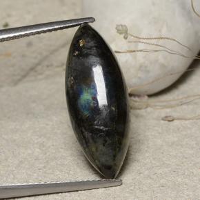 7.35캐럿 천연 멀티컬러 스펙트롤라이트, 마퀴즈, 24×9.2 mm, 불투명체
