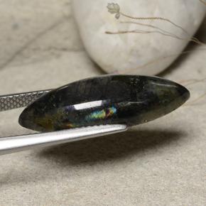 7.35캐럿 천연 멀티컬러 스펙트롤라이트, 마퀴즈, 24×9.2 mm, 불투명체