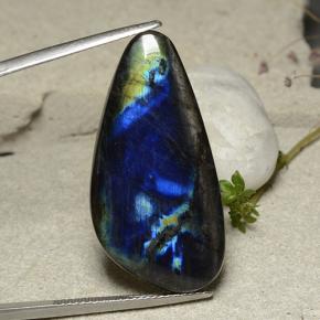 19.66캐럿 천연 멀티컬러 스펙트롤라이트, 멋진 모양, 33.3×16.7 mm, 불투명체