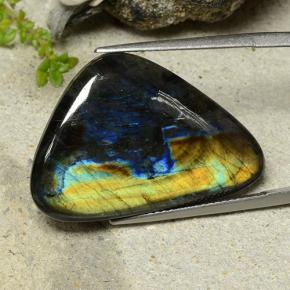 16.53캐럿 천연 멀티컬러 스펙트롤라이트, 멋진 모양, 28.9×19.5 mm, 불투명체