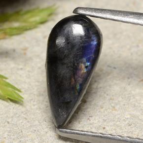 0.91캐럿 천연 멀티컬러 스펙트롤라이트, 배 모양, 10.5×5 mm, 불투명체