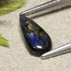 0.91캐럿 천연 멀티컬러 스펙트롤라이트, 배 모양, 10.5×5 mm, 불투명체