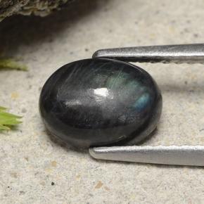 1.49캐럿 천연 다색 스펙트롤라이트, 타원형 컷, 불투명체