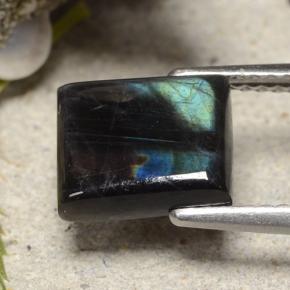 2.17캐럿 천연 다색 스펙트롤라이트, 바게트, 불투명체