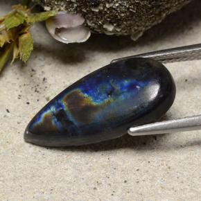 4.16캐럿 천연 다색 스펙트롤라이트, 배 모양, 불투명체