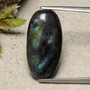 5.01캐럿 천연 멀티컬러 스펙트롤라이트, 타원형 컷, 18.3×9.5 mm, 불투명체