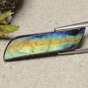 5.02캐럿 천연 멀티컬러 스펙트롤라이트, 멋진 모양, 24.6×6.3 mm, 불투명체