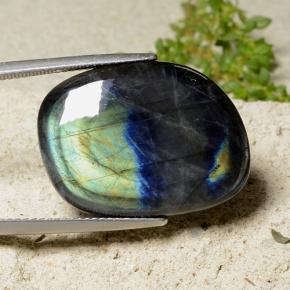 18.14캐럿 천연 멀티컬러 스펙트롤라이트, 멋진 모양, 25.1×18.4 mm, 불투명체