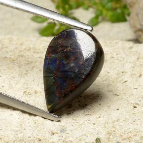 3.20캐럿 천연 멀티컬러 스펙트롤라이트, 배 모양, 13.7×8.8 mm, 불투명체