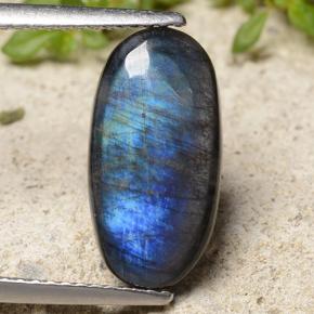 2.54캐럿 천연 멀티컬러 스펙트롤라이트, 타원형 컷, 14.8×7.6 mm, 불투명체