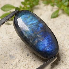 2.54캐럿 천연 멀티컬러 스펙트롤라이트, 타원형 컷, 14.8×7.6 mm, 불투명체