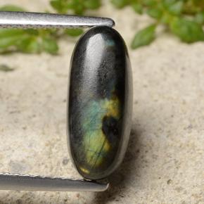 2.84캐럿 천연 다색 스펙트롤라이트, 타원형 컷, 불투명체