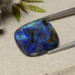 7.14캐럿 천연 다색 스펙트롤라이트, 쿠션 컷, 불투명체