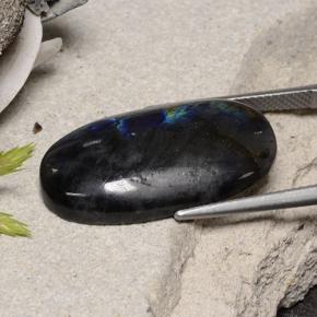 13.69캐럿 천연 다색 스펙트롤라이트, 타원형 컷, 불투명체