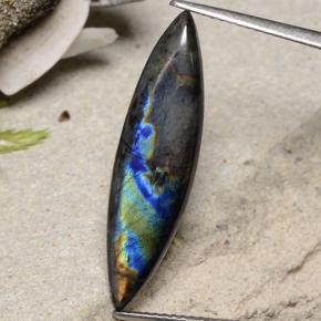 4.89캐럿 천연 멀티컬러 스펙트롤라이트, 마퀴즈, 28.7×7.6 mm, 불투명체