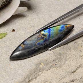 4.89캐럿 천연 멀티컬러 스펙트롤라이트, 마퀴즈, 28.7×7.6 mm, 불투명체