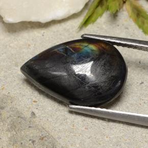 4.80캐럿 천연 멀티컬러 스펙트롤라이트, 배 모양, 16.5×10.8 mm, 불투명체