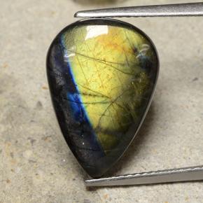 8.06캐럿 천연 멀티컬러 스펙트롤라이트, 배 모양, 17.1×12.2 mm, 불투명체