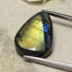 8.06캐럿 천연 멀티컬러 스펙트롤라이트, 배 모양, 17.1×12.2 mm, 불투명체