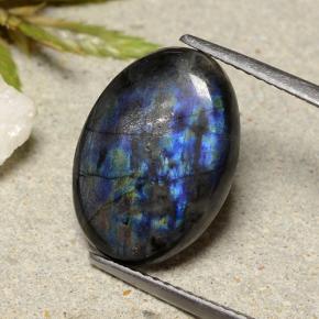5.25캐럿 천연 멀티컬러 스펙트롤라이트, 타원형 컷, 15.4×11.1 mm, 불투명체