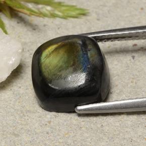 4.12캐럿 천연 다색 스펙트롤라이트, 쿠션 컷, 불투명체