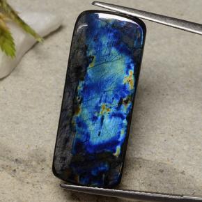 13.37캐럿 천연 멀티컬러 스펙트롤라이트, 쿠션 컷, 27.1×11.2 mm, 불투명체