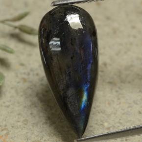 3.37캐럿 천연 멀티컬러 스펙트롤라이트, 배 모양, 17.4×7.8 mm, 불투명체